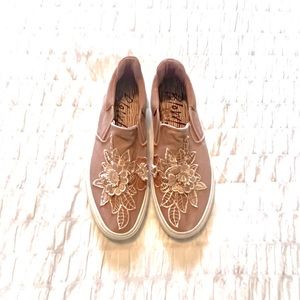 New Blowfish Slip-ons - Rose Embellished Canvas